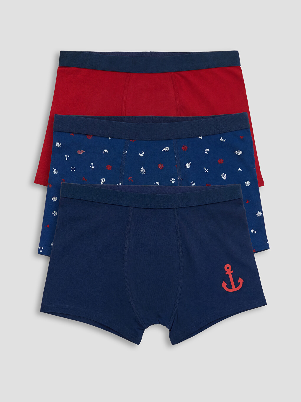 Lacivert Erkek Çocuk 3'lü Boxer-5