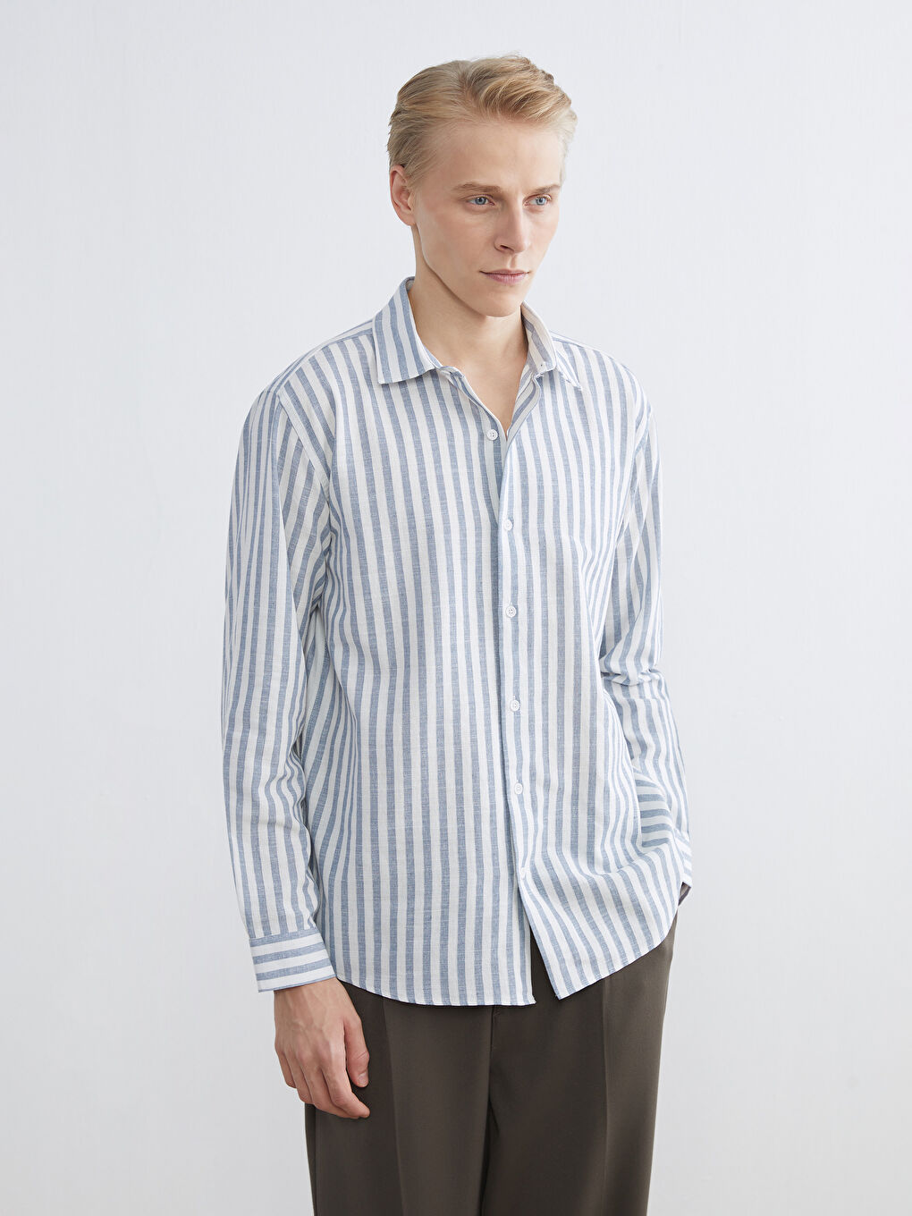 Regular Fit Striped Men's Shirt