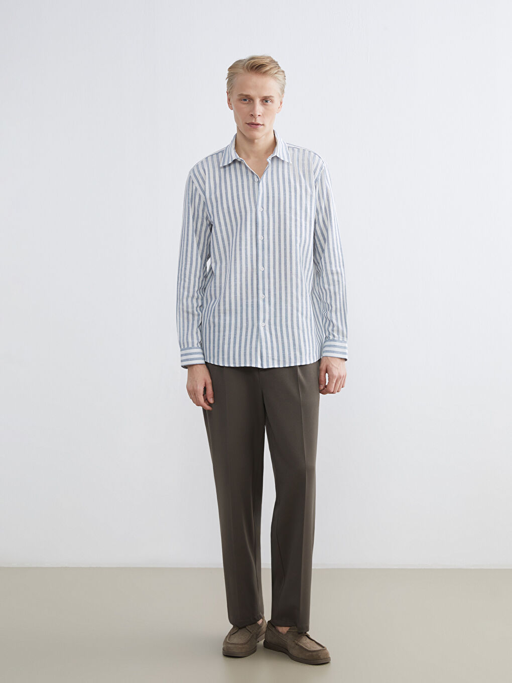 Regular Fit Striped Men's Shirt-1