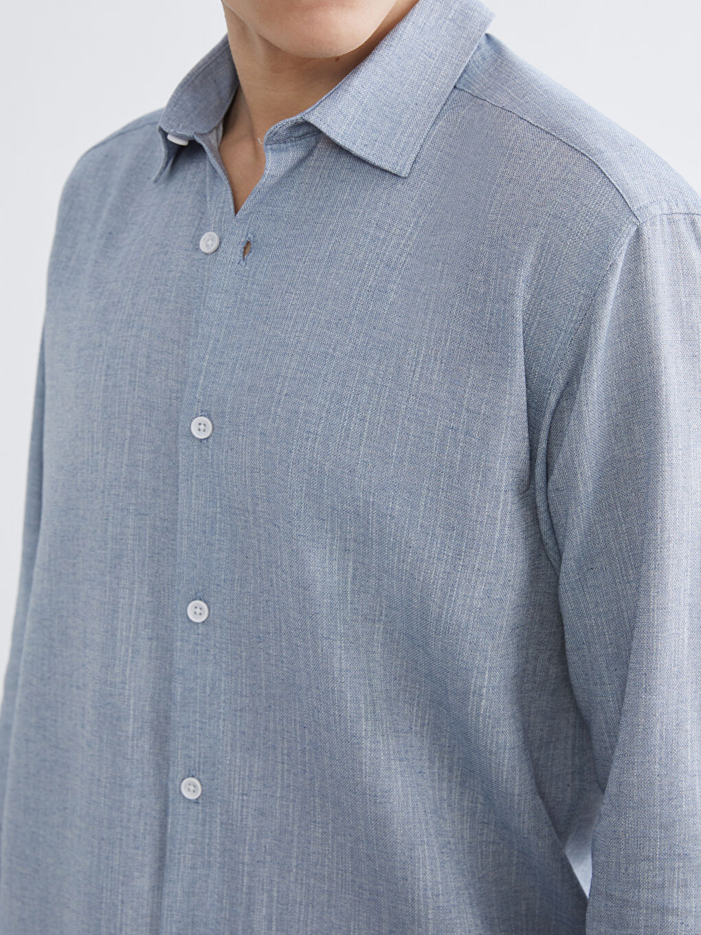 Mavi Regular Fit Armürlü Erkek Gömlek-2