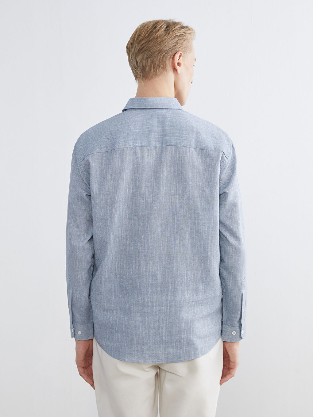 Mavi Regular Fit Armürlü Erkek Gömlek-3