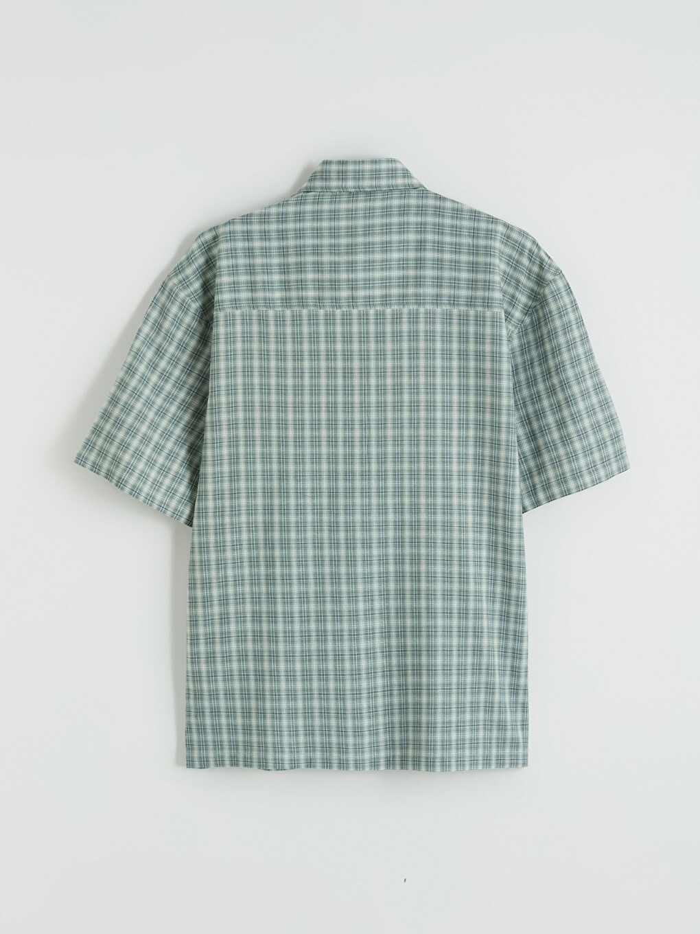 Yeşil Loose Fit Nakışlı Erkek Gömlek-6