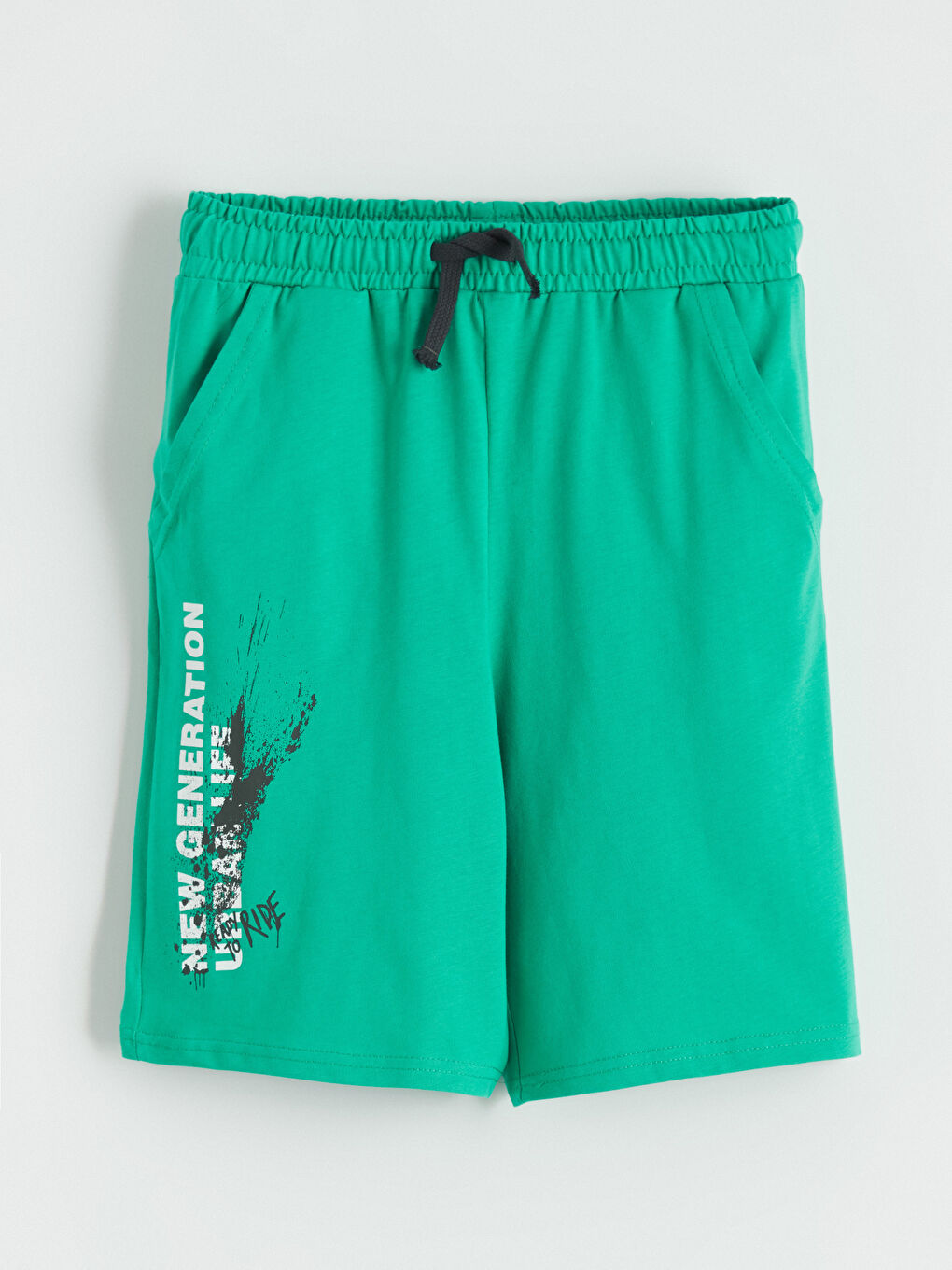 Turkuaz Baskılı Erkek Çocuk Şort