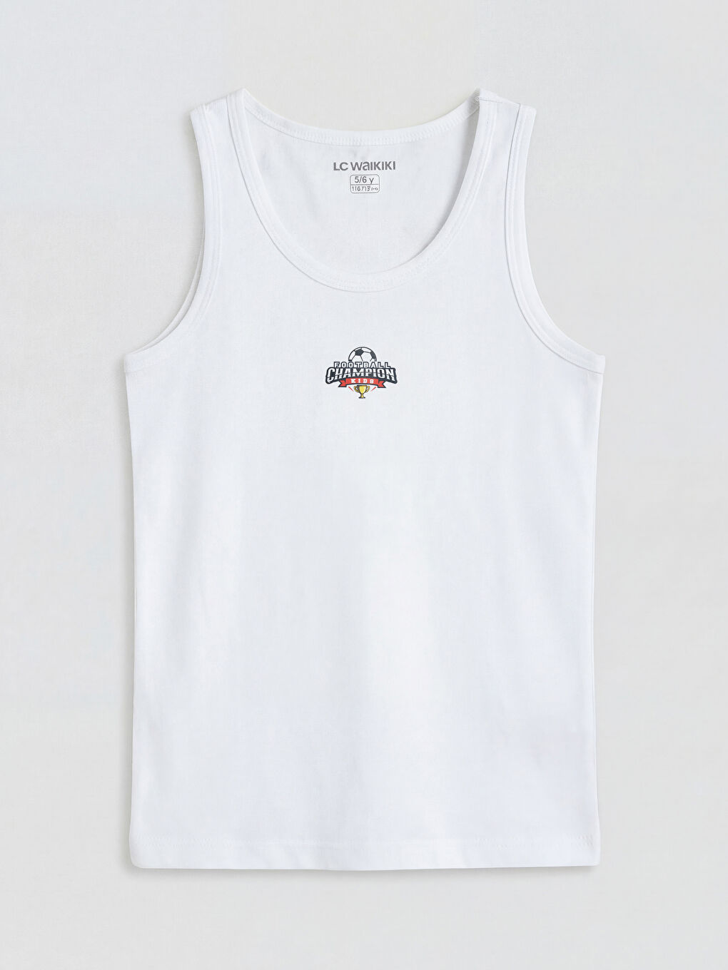 Beyaz Bisiklet Yaka Erkek Çocuk Atlet 2'li-1