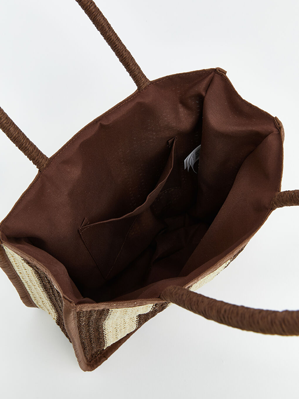 Kahverengi Kız Çocuk Hasır Plaj Çantası-2