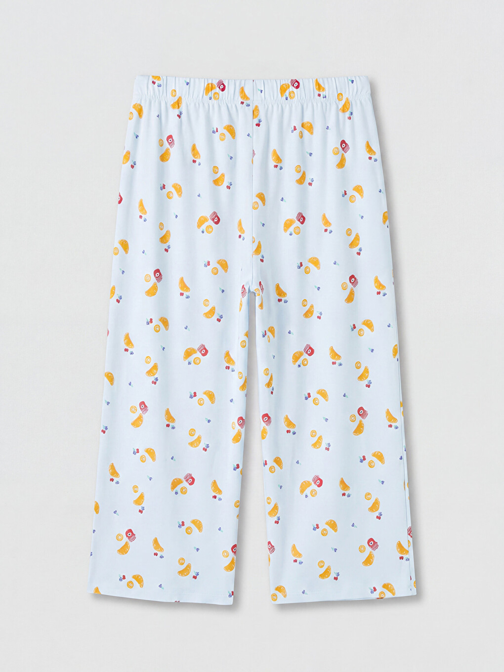 Mavi Baskılı Kadın Kapri Pijama Altı