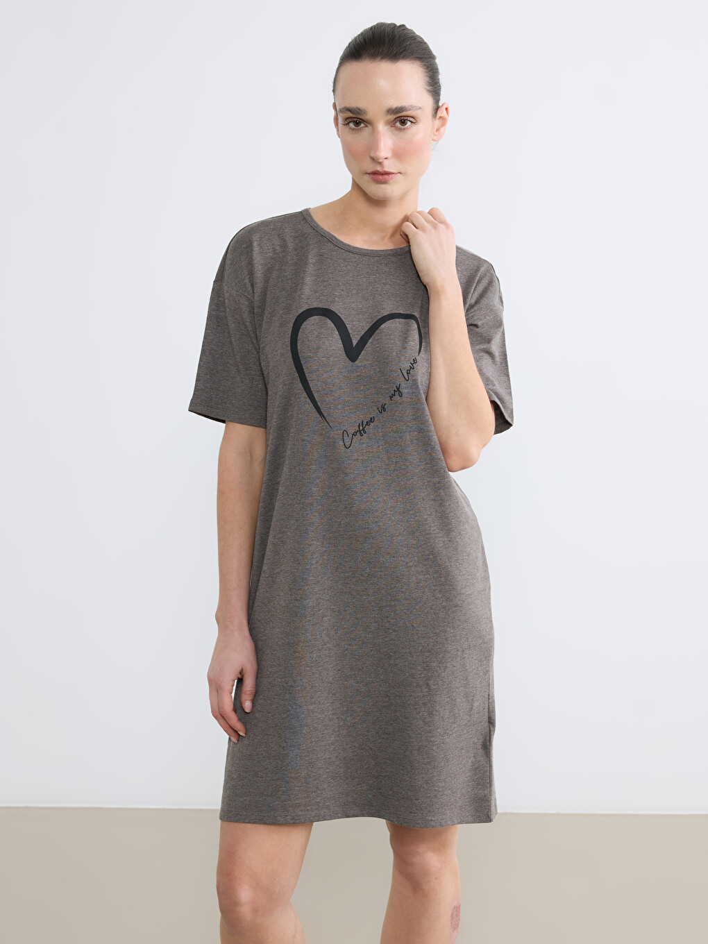 Woman Grey Dress
