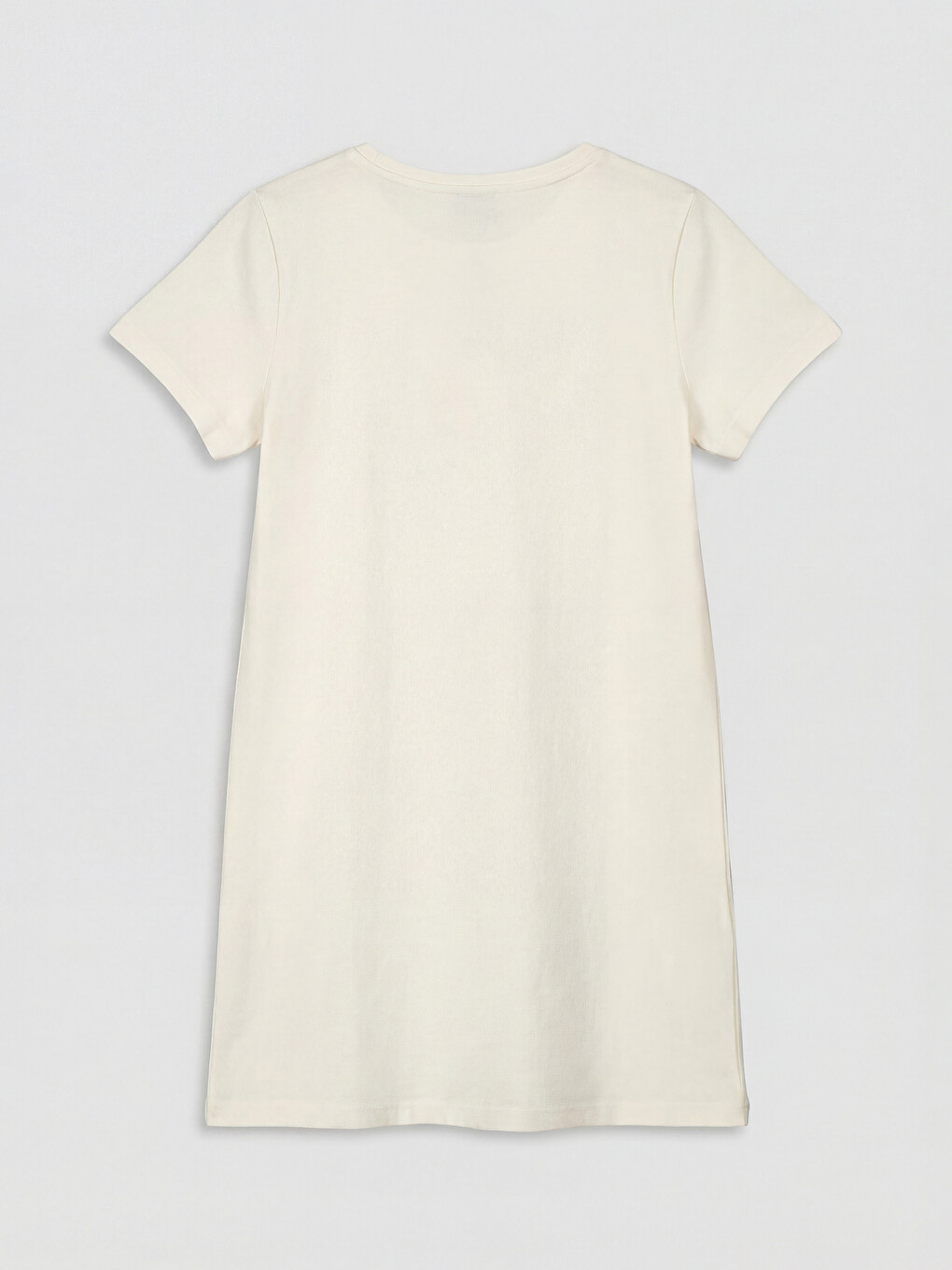 Crew Neck New York Printed Girls' Dress-1