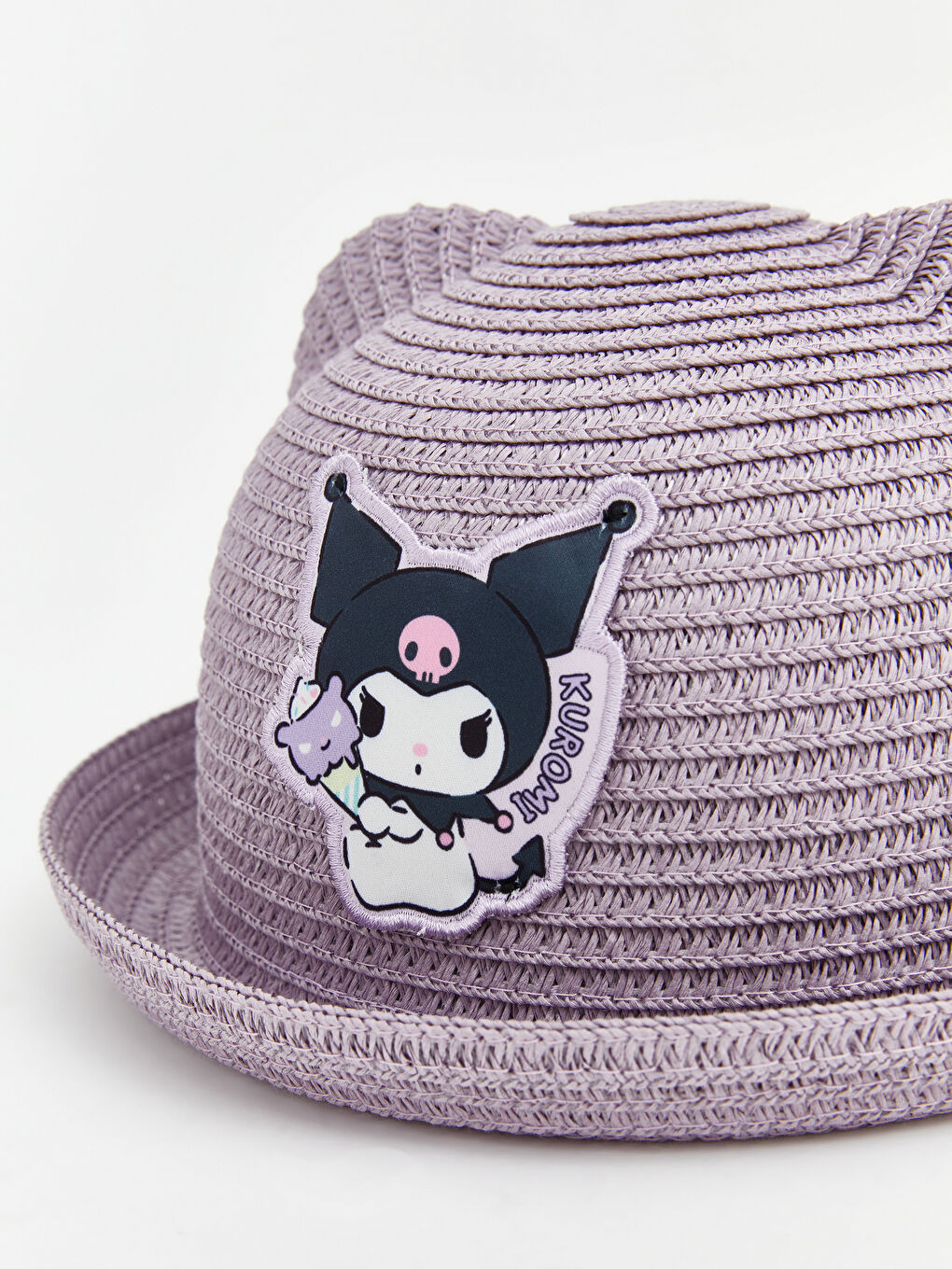 Lila Kuromi Baskılı Kız Bebek Şapka-2