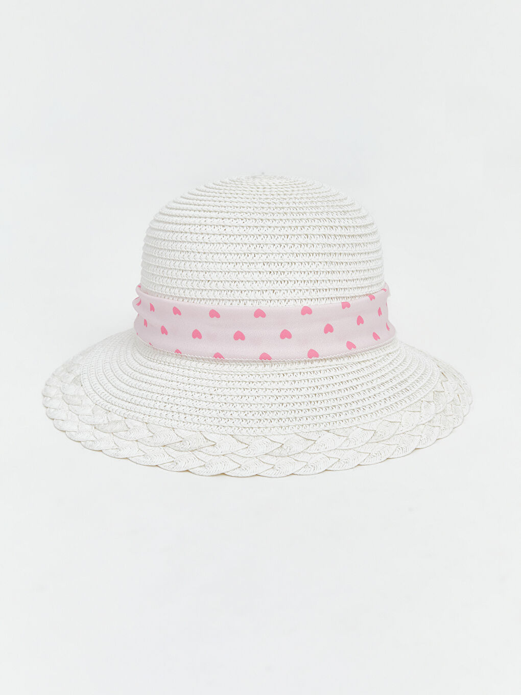 Beyaz Fiyonk Detaylı Kız Bebek Fötr Şapka