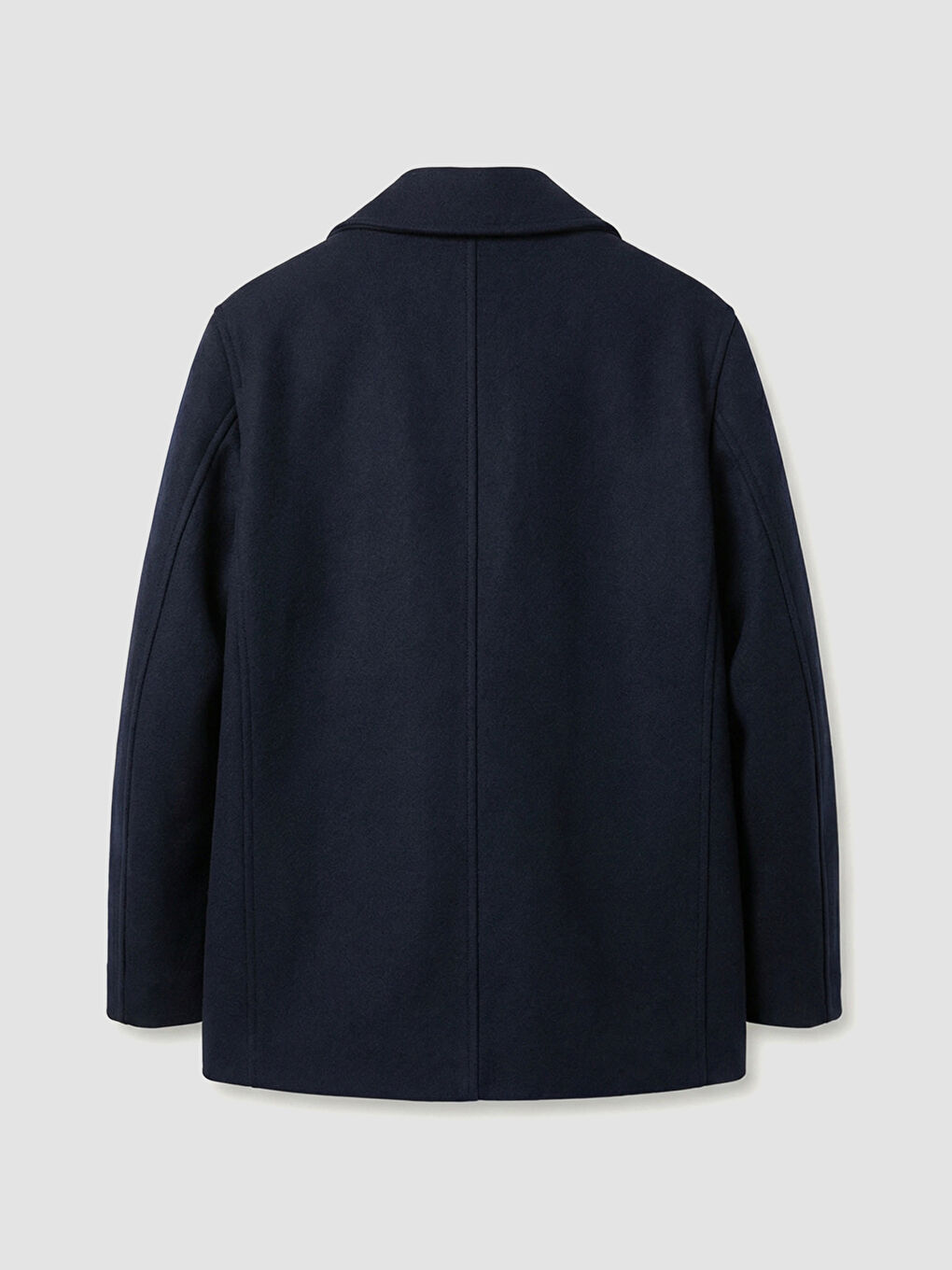 معطف صوف مخلوط كحلي امرأة-6