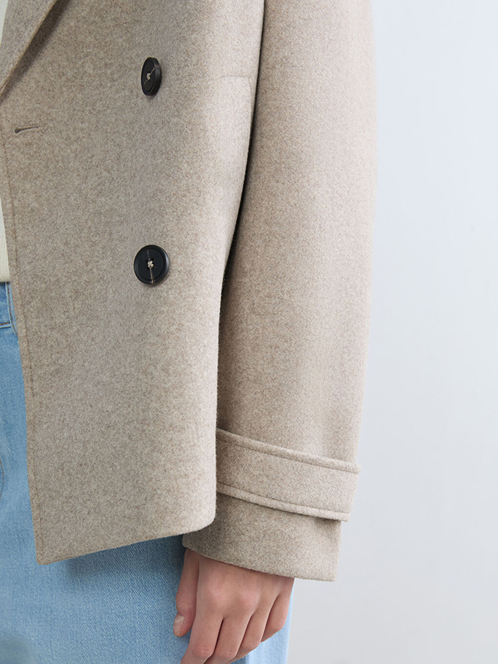 Women's Double-Breasted Wool Coat-2