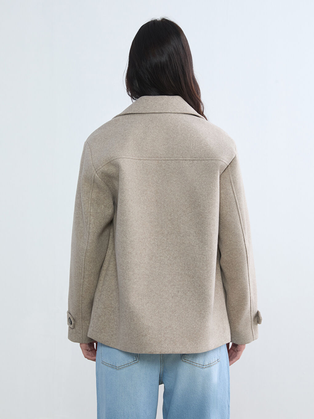 Women's Double-Breasted Wool Coat-4