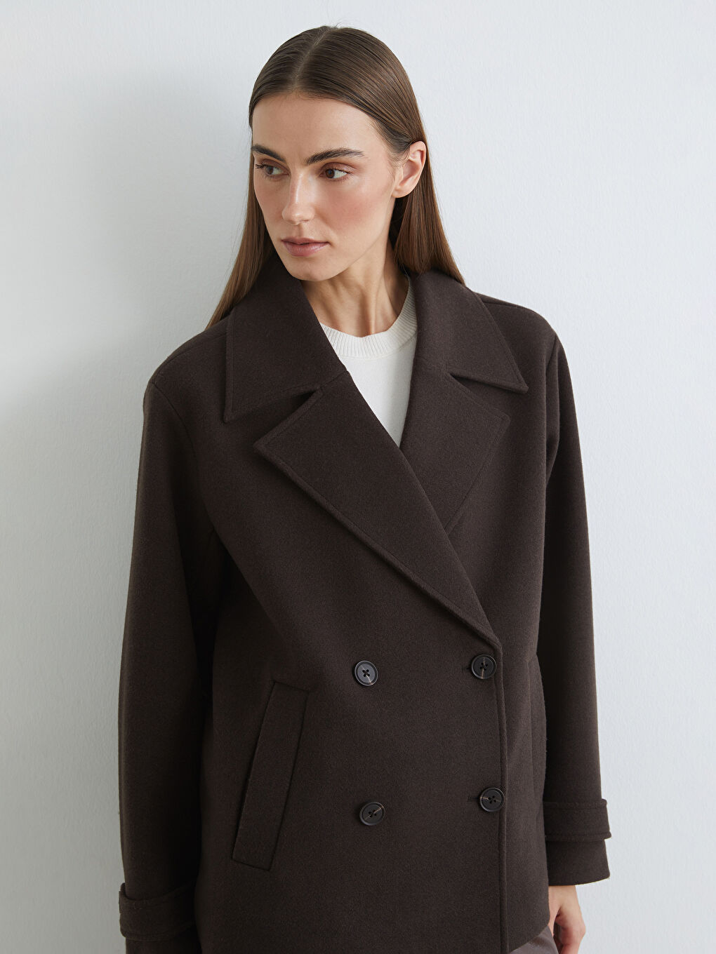 Women's Double-Breasted Wool Coat