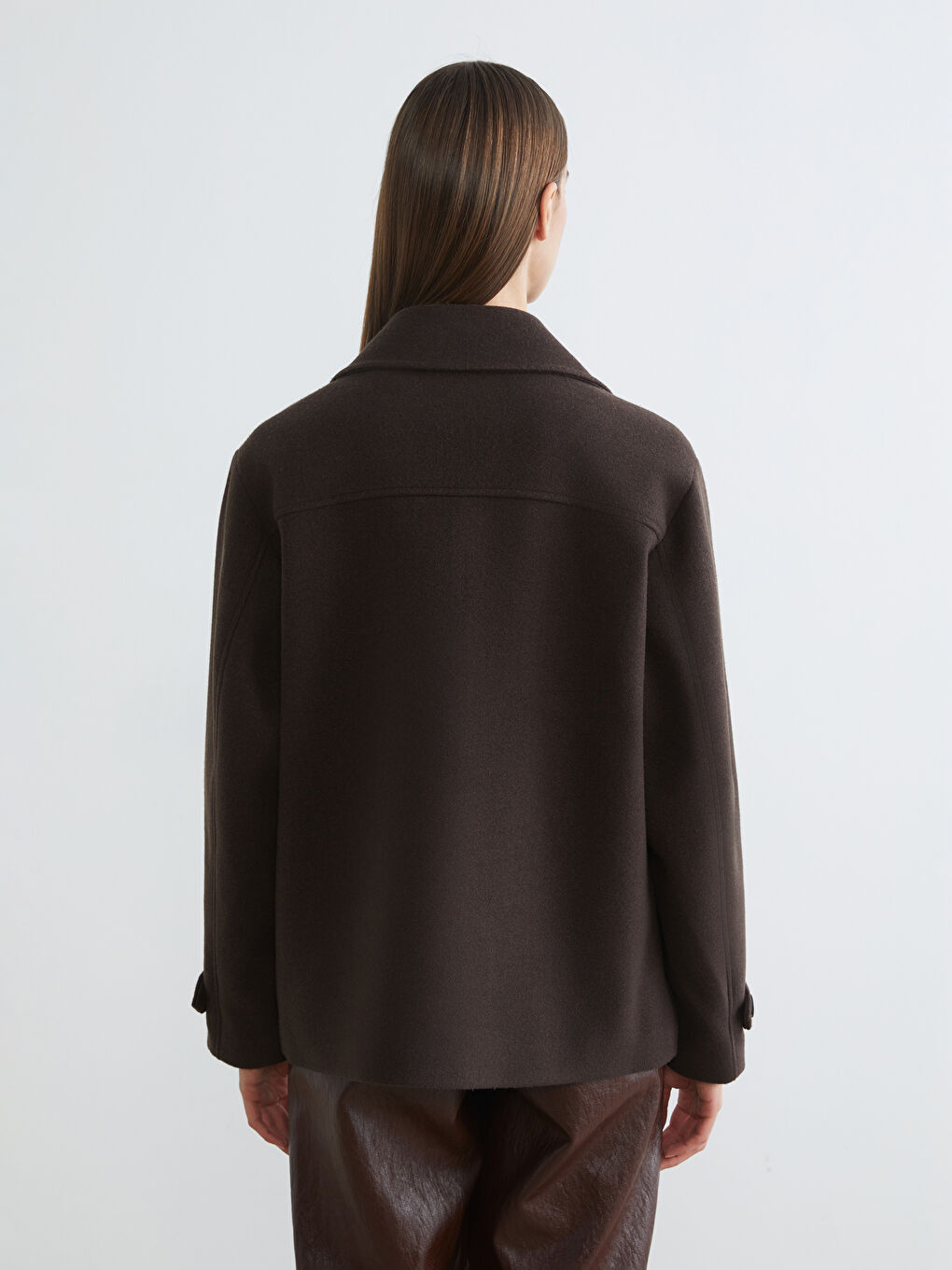 Women's Double-Breasted Wool Coat-4