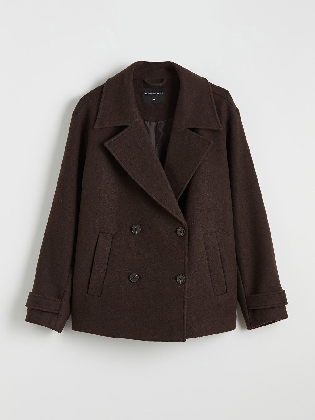 Women's Double-Breasted Wool Coat-5