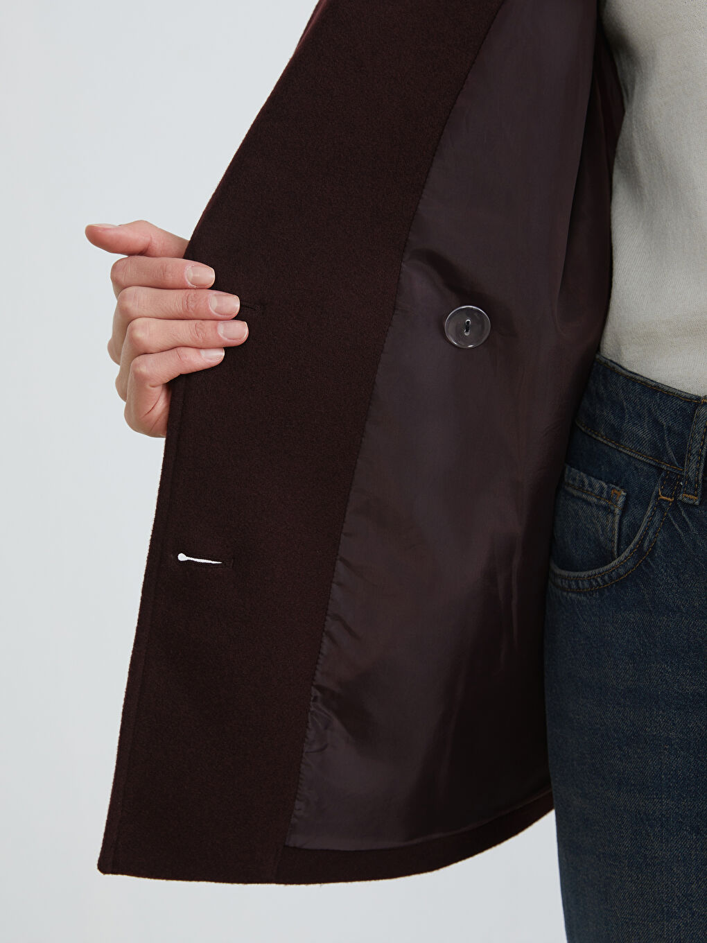 Women's Double-Breasted Wool Coat-3