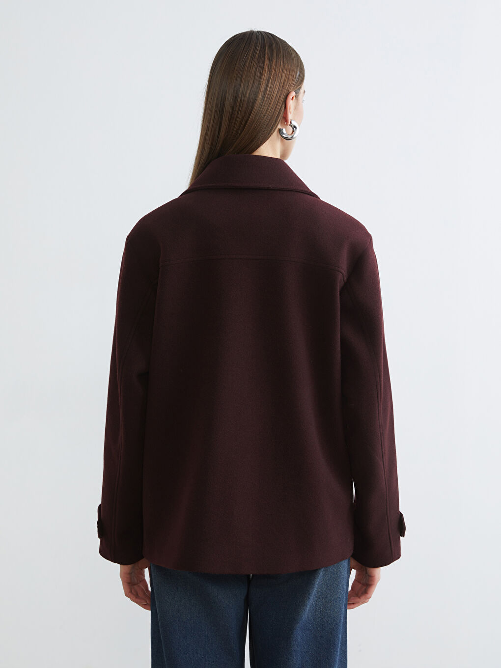 Women's Double-Breasted Wool Coat-4