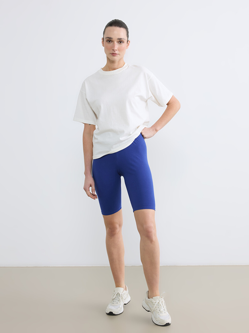High Waist Knee Length Women's Shorts Tights
