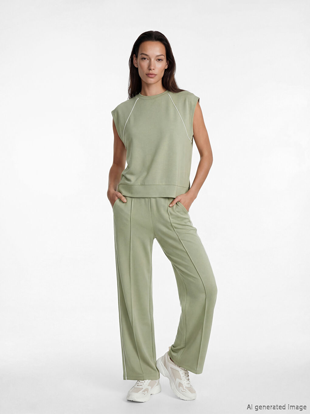 Débardeur VERT Femme-1