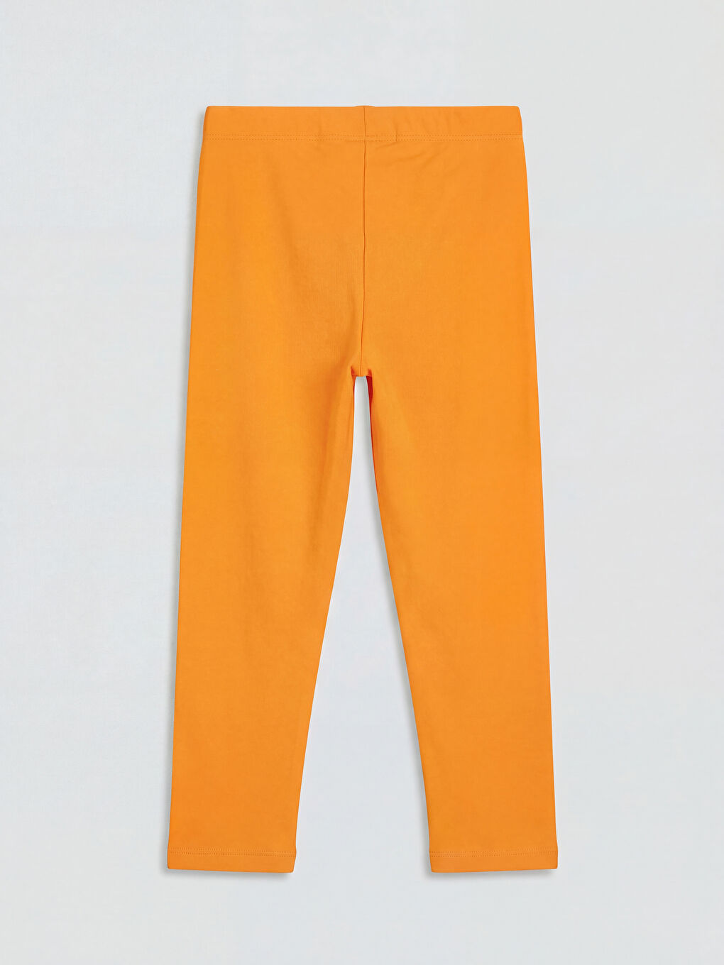 Turuncu Etiket Detaylı Kız Çocuk Tayt-1