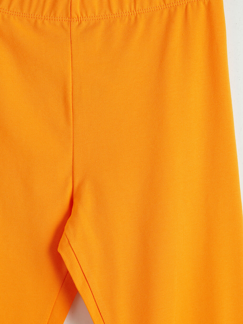 Turuncu Etiket Detaylı Kız Çocuk Tayt-3