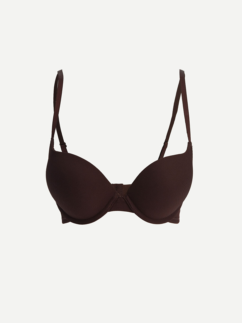 Mürdüm Balenli Dolgulu Tişört Sütyen	