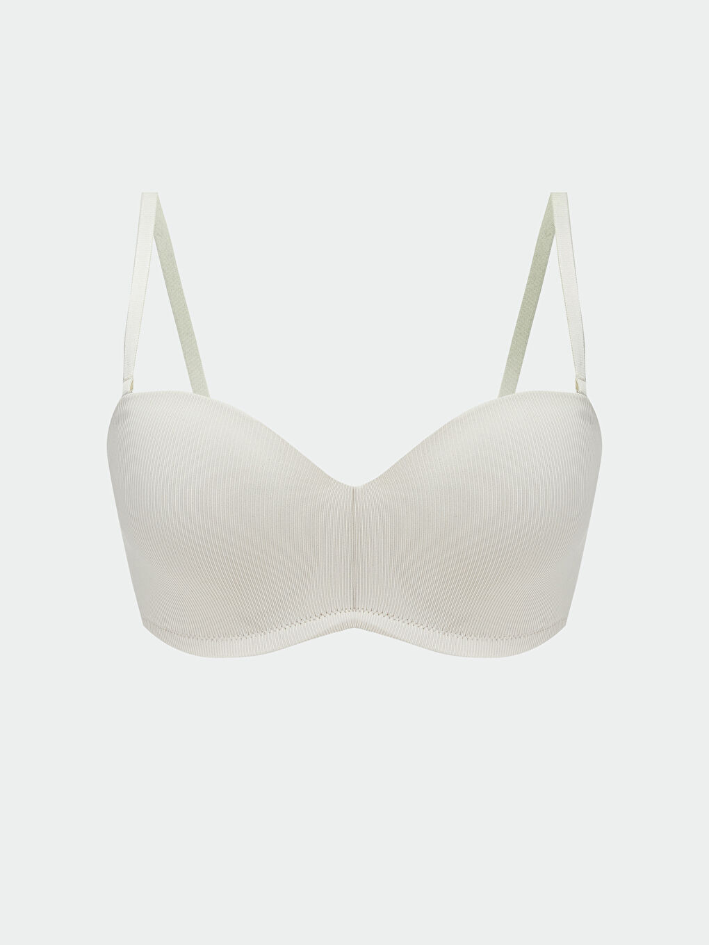 Pembe Balenli Dolgusuz Straplez Sütyen	