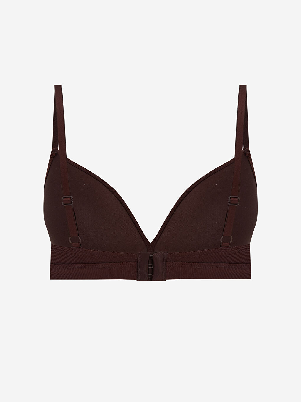 Mürdüm Balensiz Dolgusuz Düz Üçgen Sütyen-1