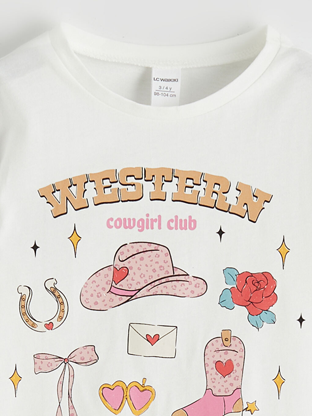 Ekru Baskılı Kız Çocuk Tişört
-2