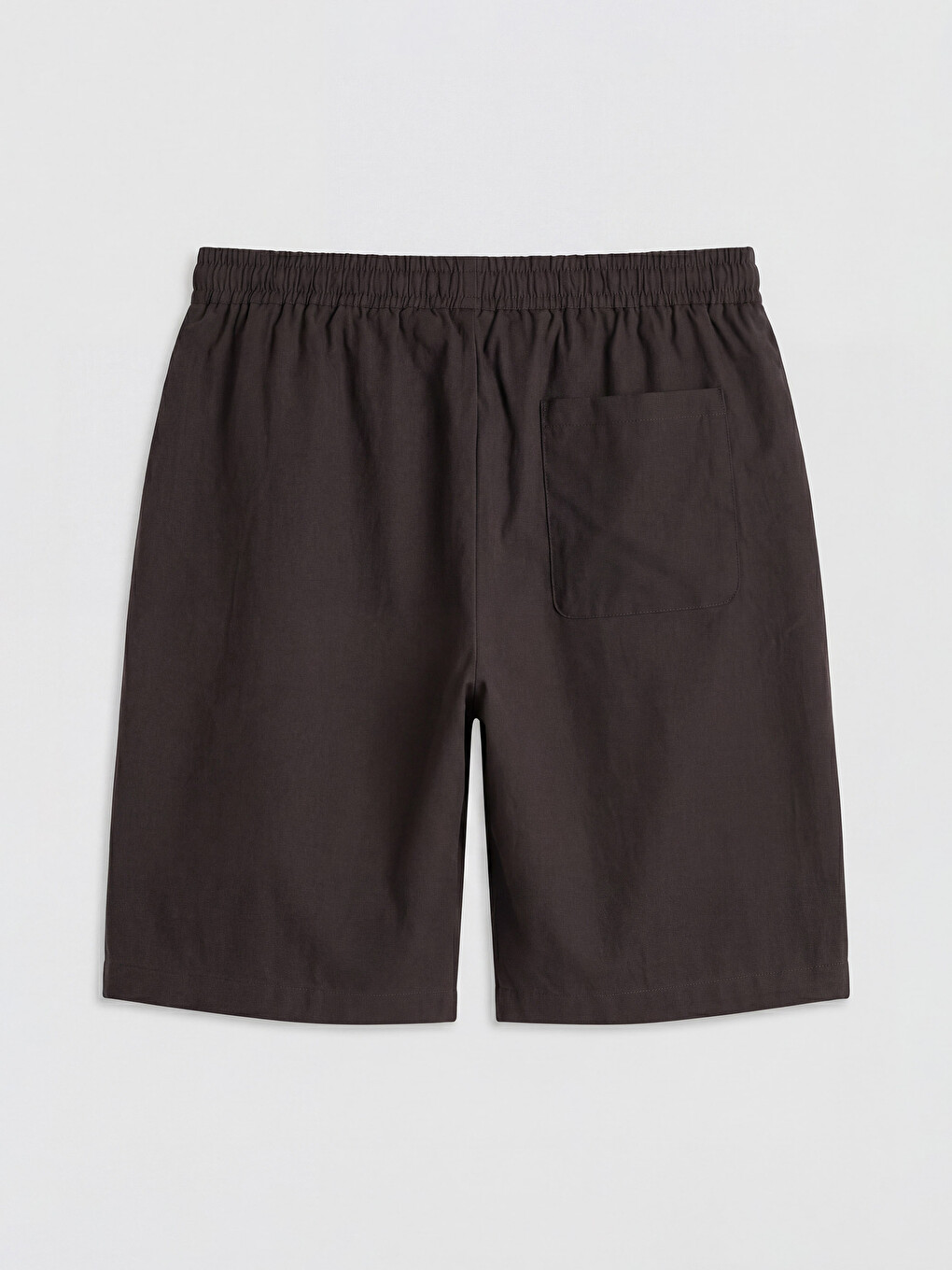 Kahverengi Regular Fit Keten Görünümlü Erkek Şort-3