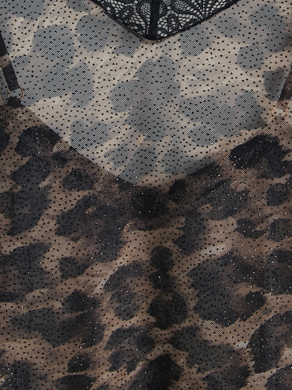 Strappy Leopard Print Women's Fancy Nightdress-1