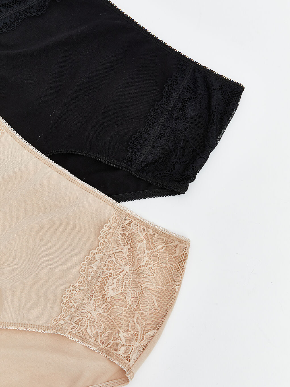 Pembe Dantel Detaylı Klasik Külot 2'li-2