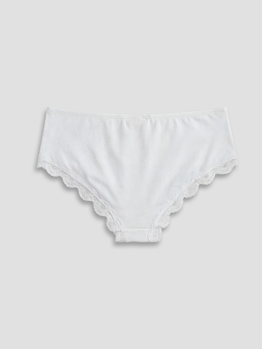 Beyaz Dantel Detaylı Bikini Külot