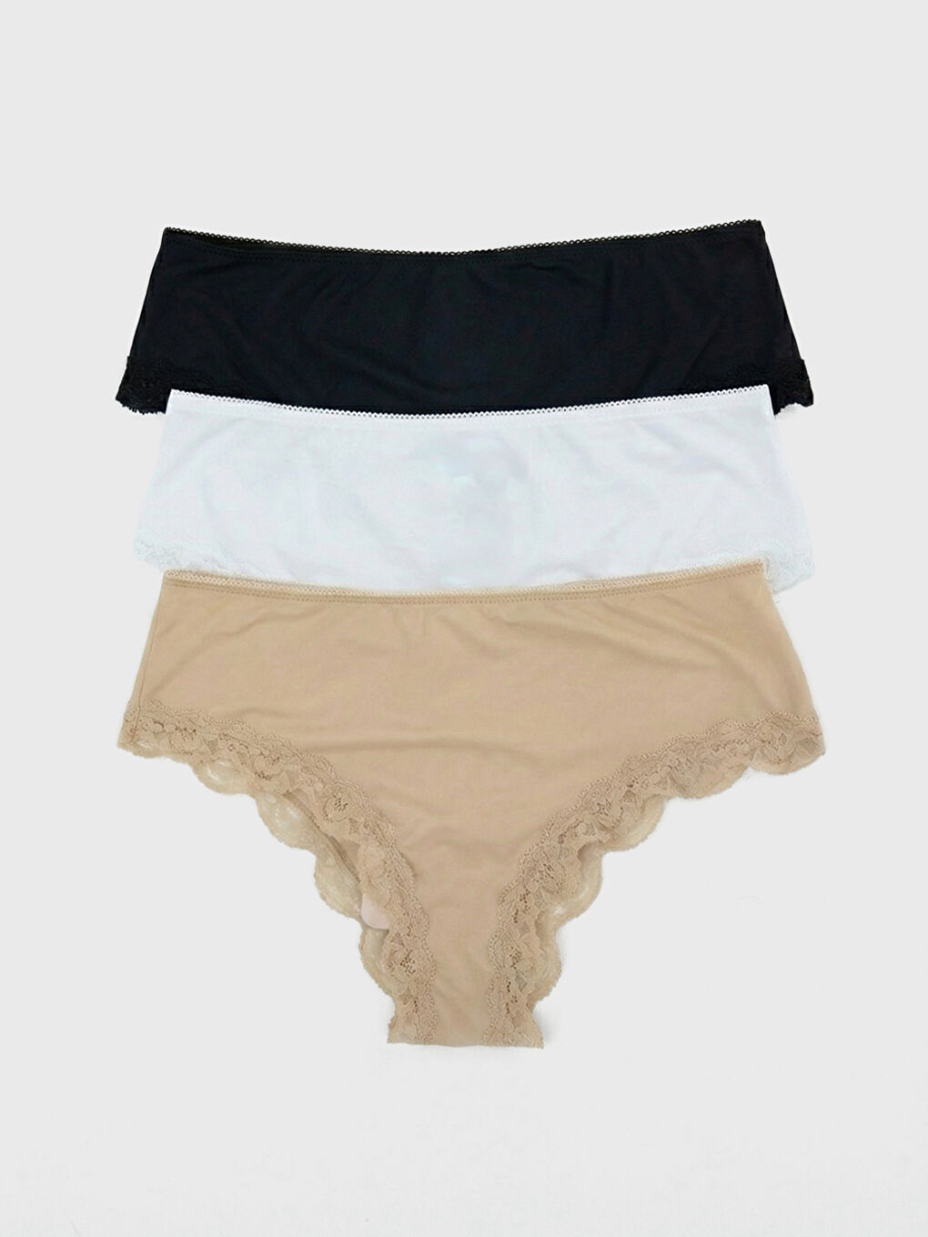 Pembe Dantel Detaylı Brazilian Külot 3'lü