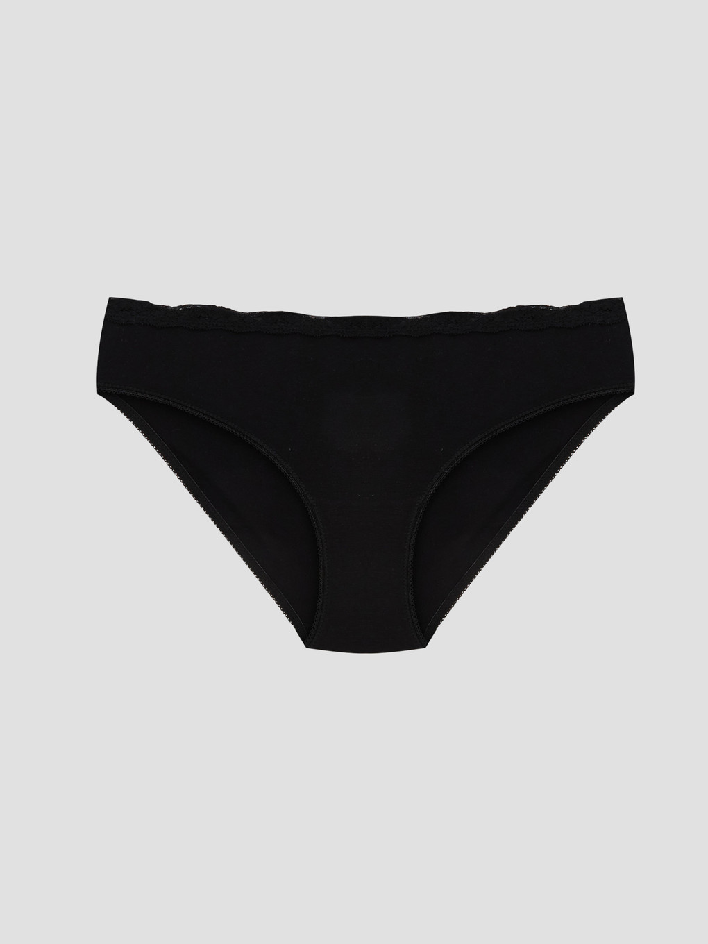 Siyah Dantel Detaylı Bikini Külot
