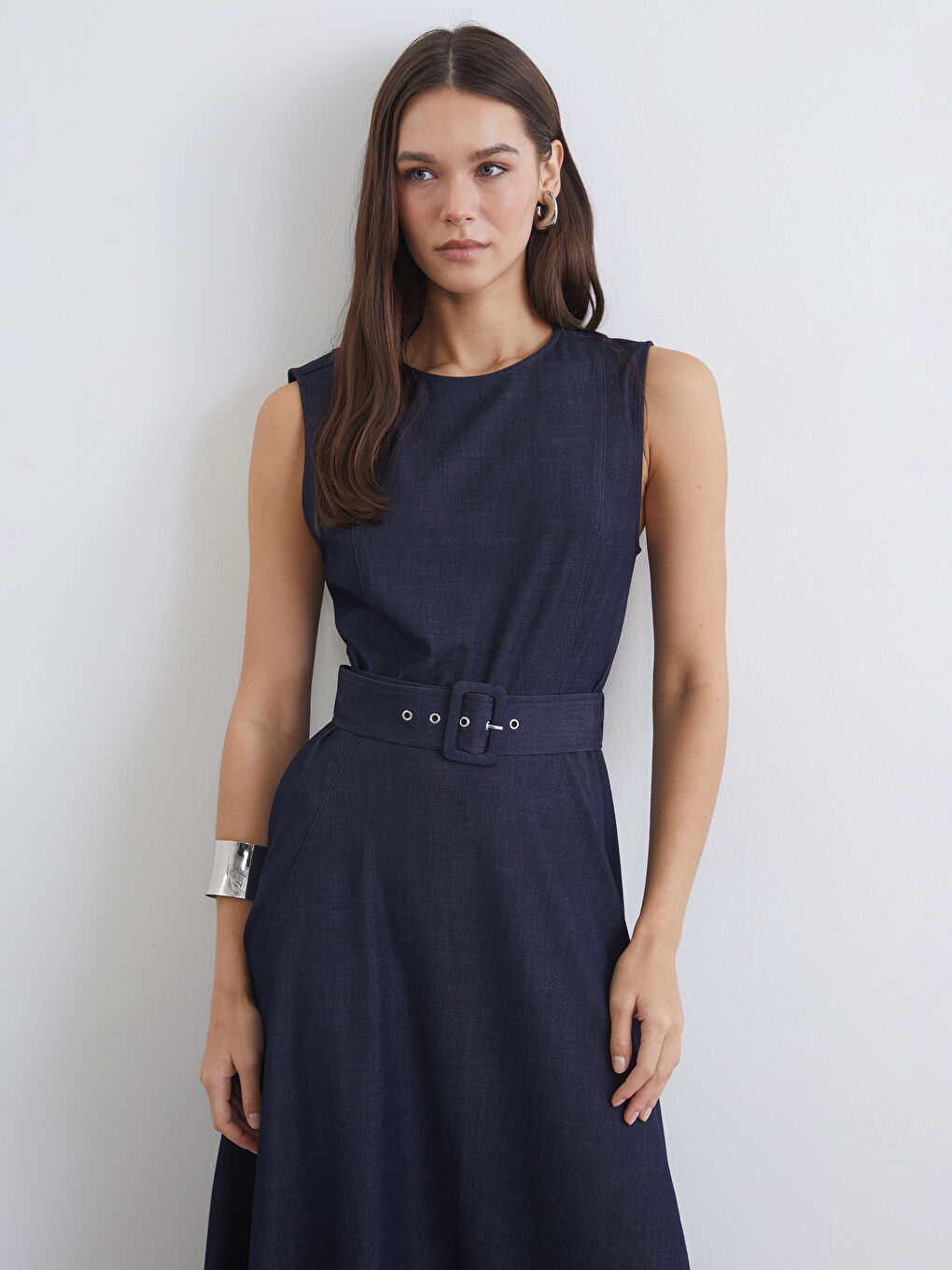 TAMNO PLAVA Haljina Žena-1