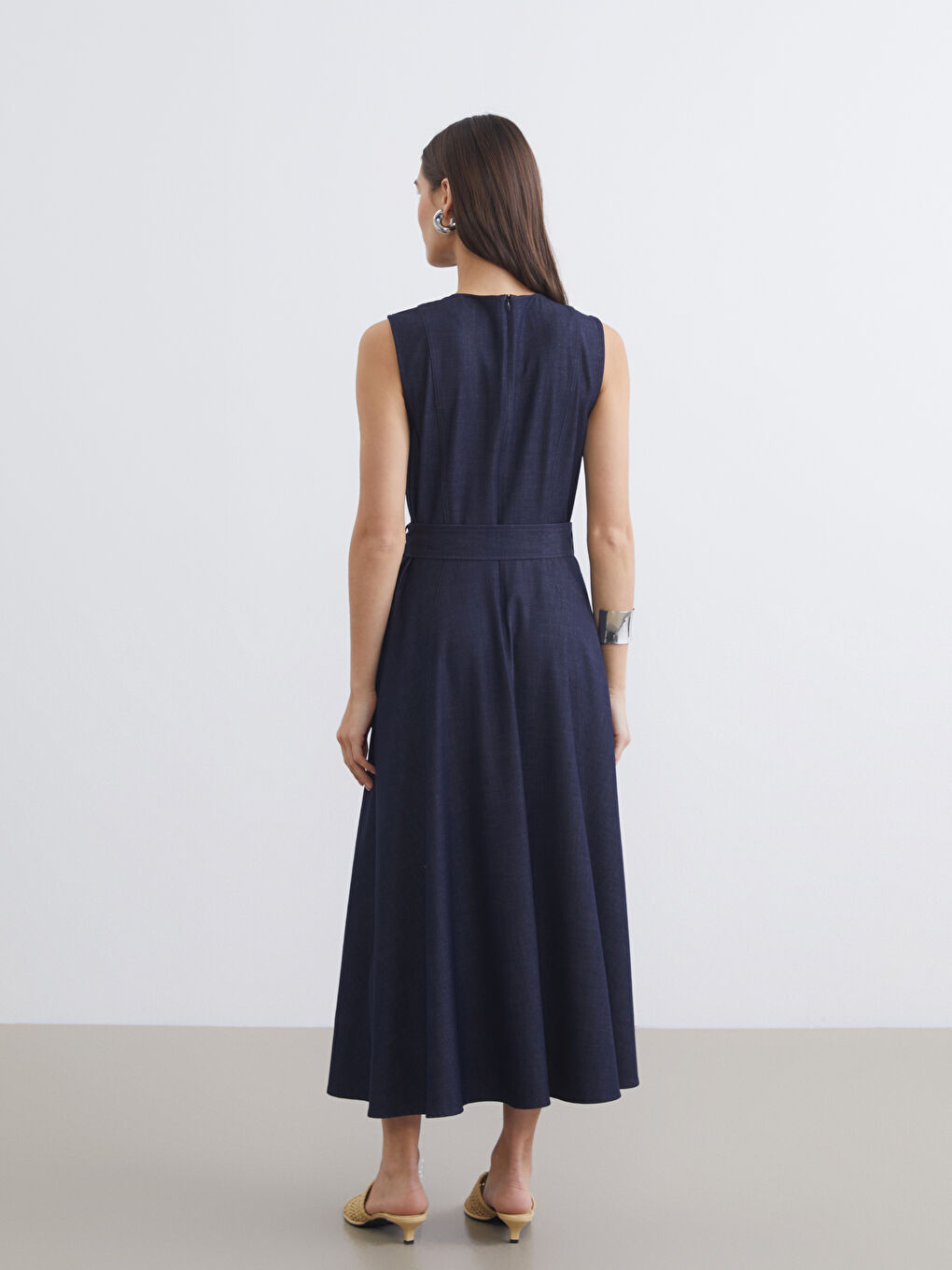 TAMNO PLAVA Haljina Žena-3