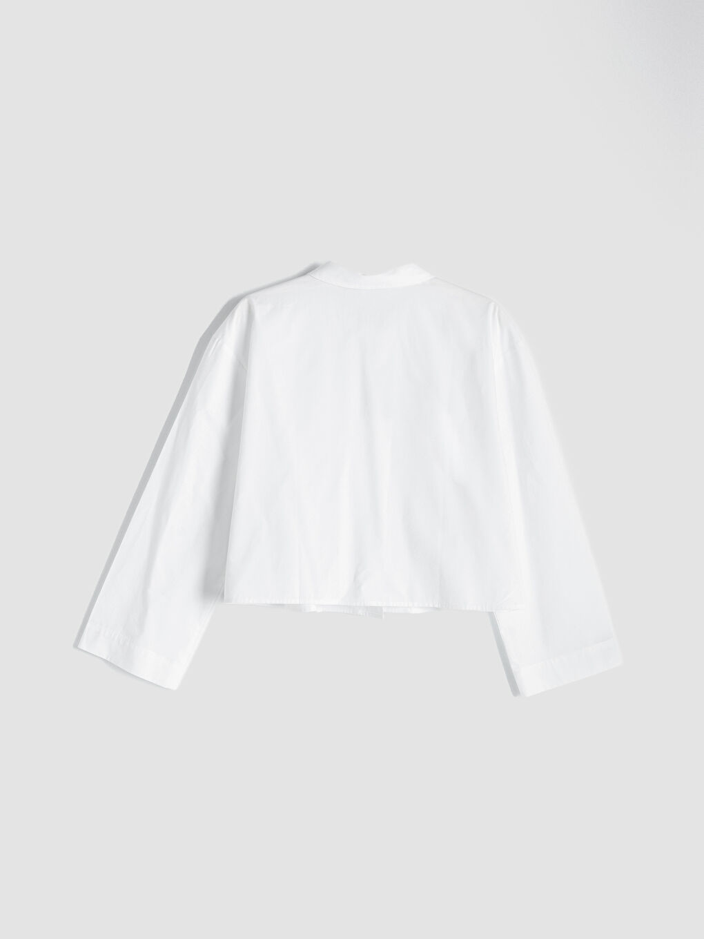 Ekru Nakışlı Poplin Kadın Gömlek-2