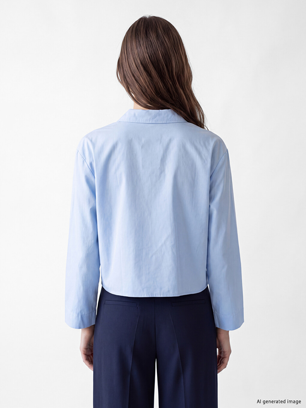 Front Tie Embroidered Women's Shirt-3