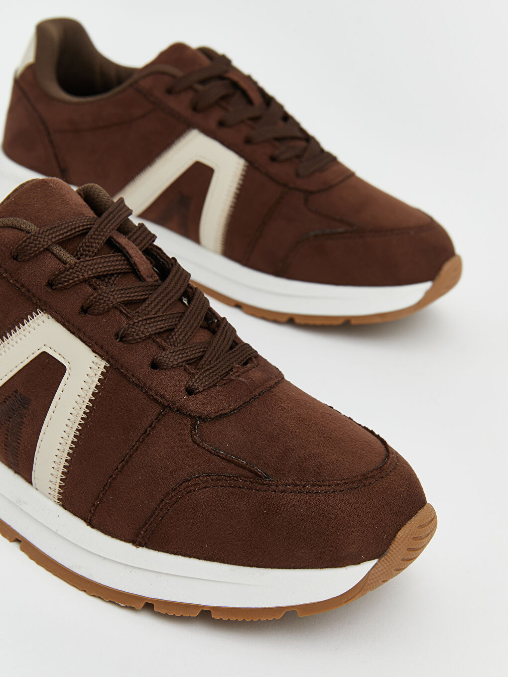 Kahverengi Süet Görünümlü Kadın Spor Ayakkabı-2