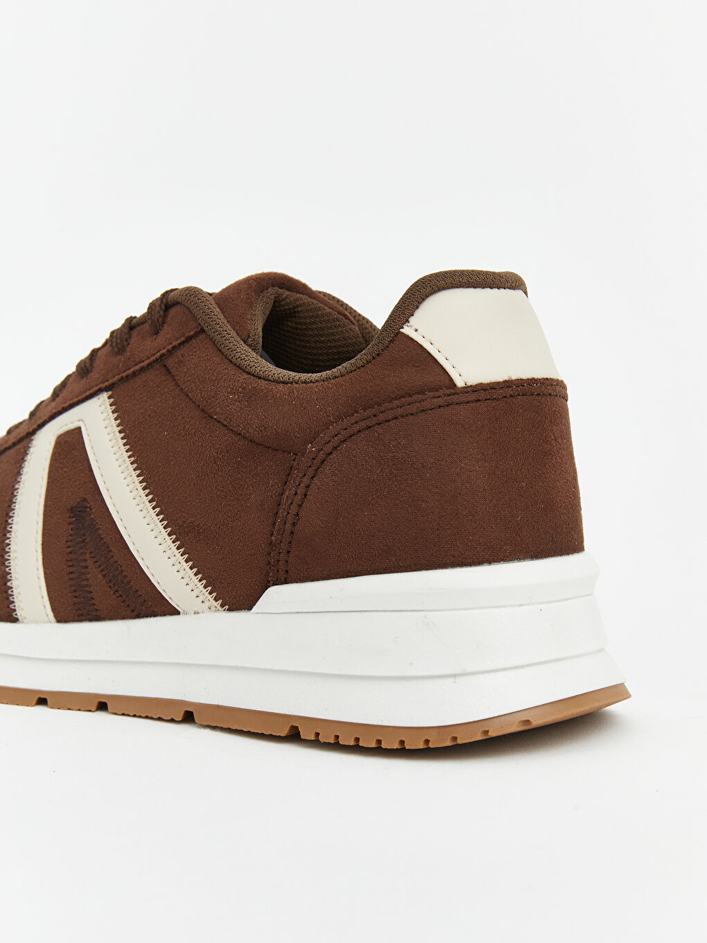 Kahverengi Süet Görünümlü Kadın Spor Ayakkabı-4