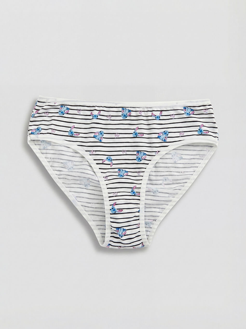 Ekru Stitch Baskılı Kız Çocuk Külot 3'lü-2