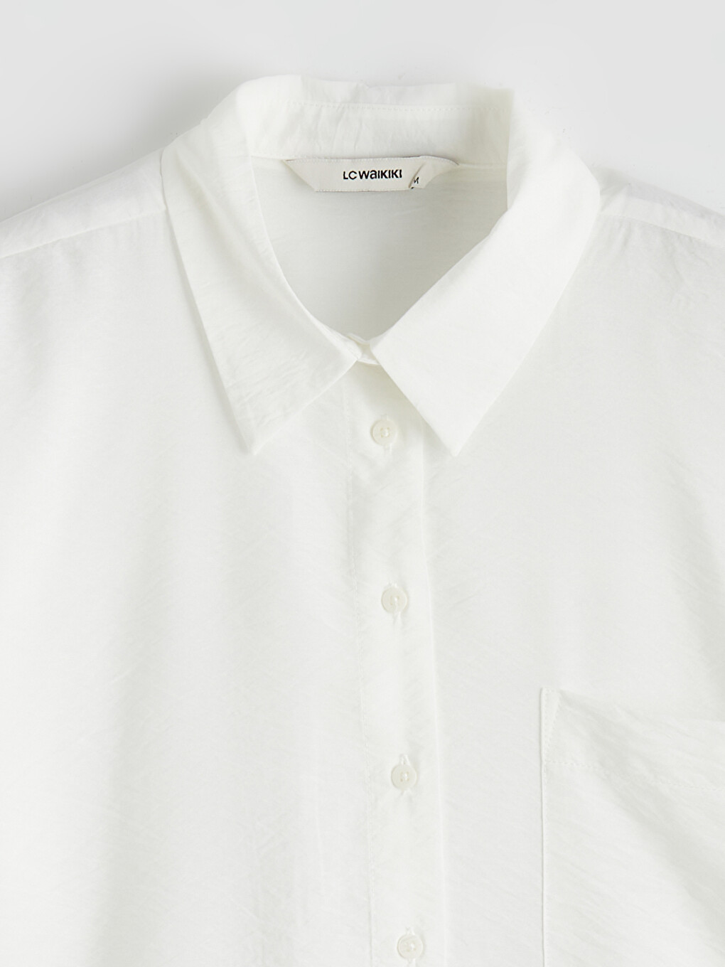 Oversize Short Sleeve Crop Women's Shirt-5