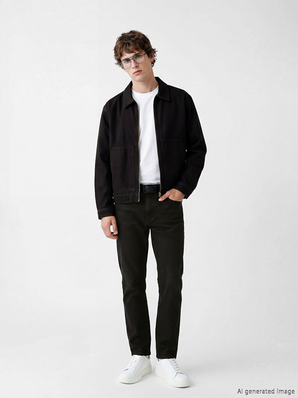 Мъж Черно Дънки