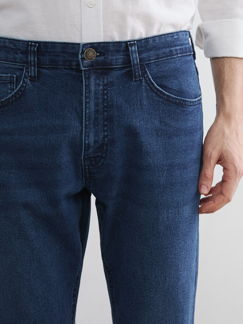 Мъж Индиго Дънки-2