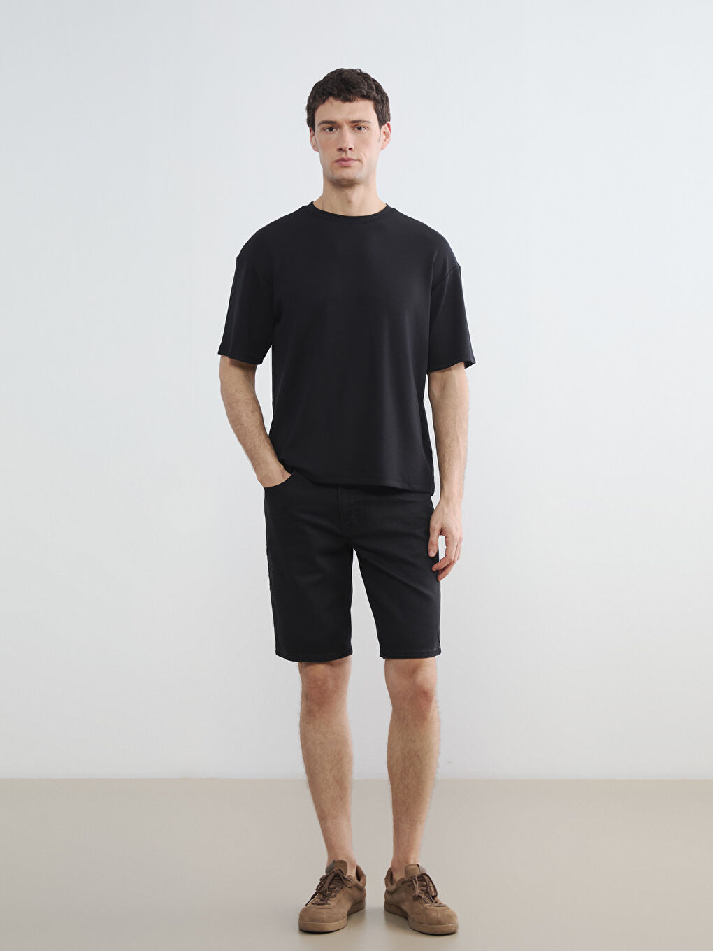 Man BLACK Denim Shorts