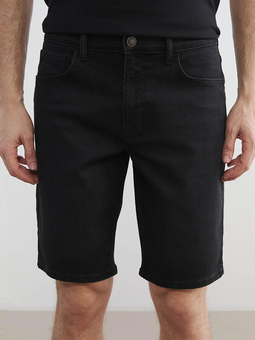 Man BLACK Denim Shorts-2
