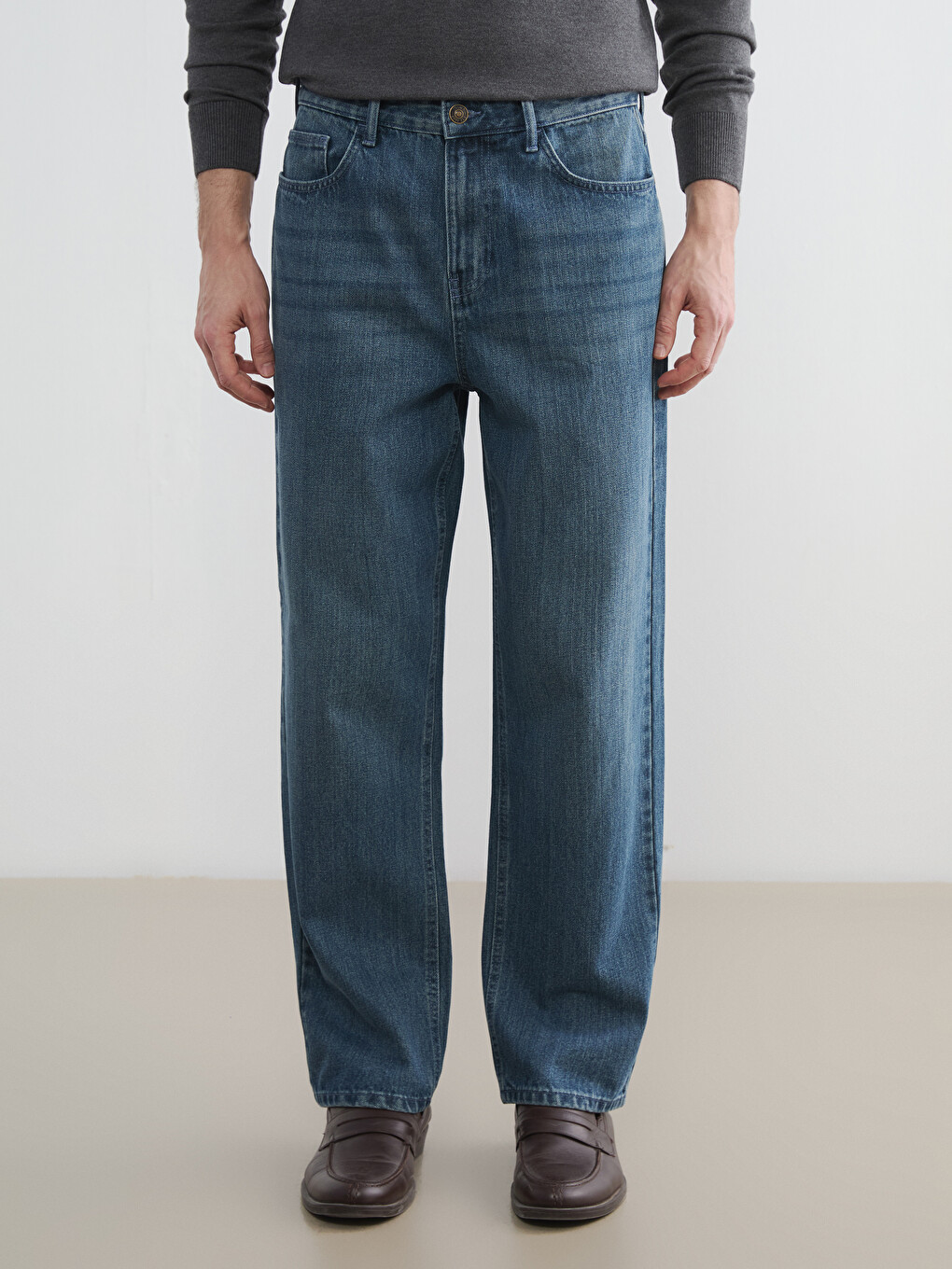 710 Loose Fit Erkek Jean Pantolon-1