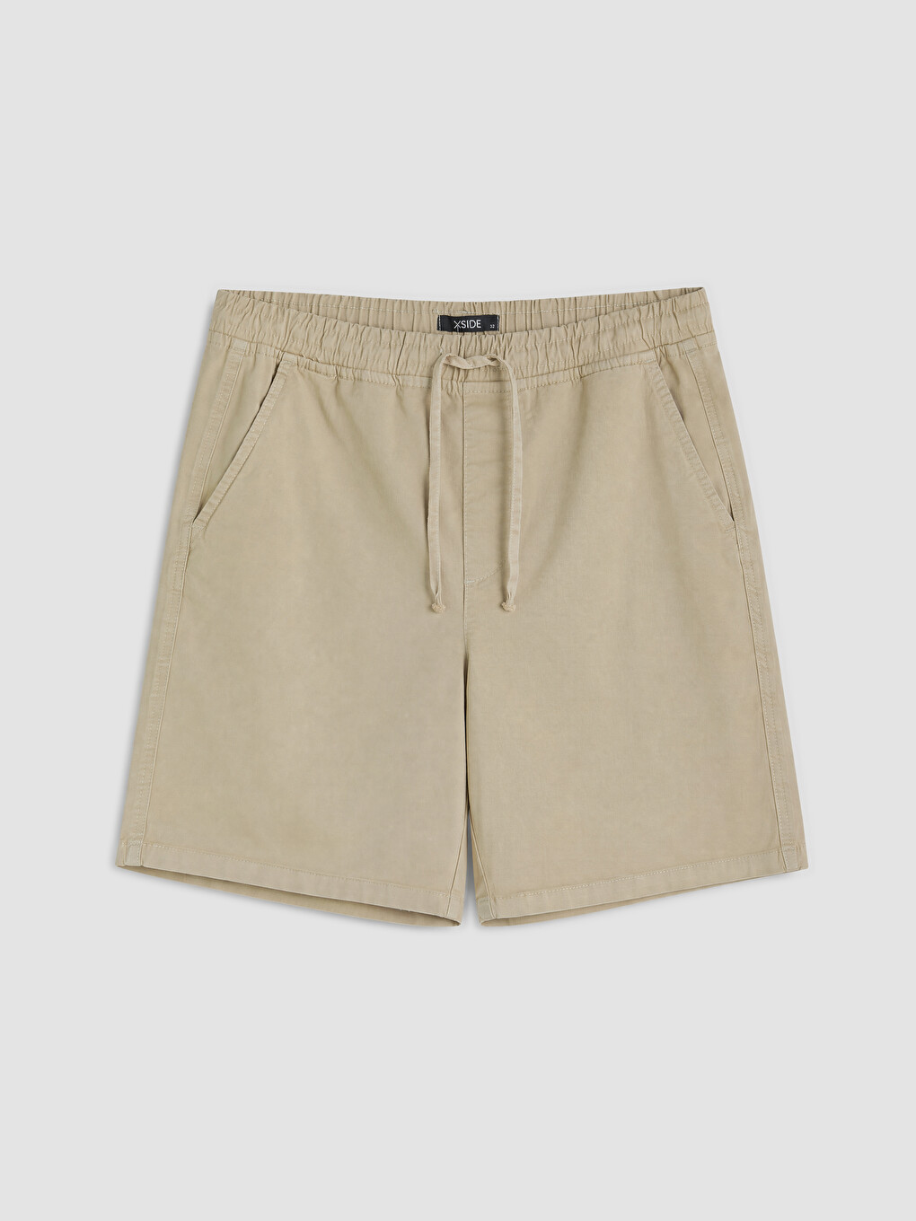 Ekru Regular Fit Gabardin Erkek Şort